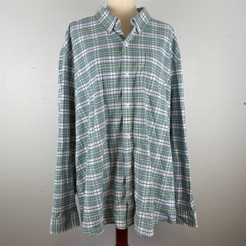L.L. Bean Men's Plaid Button-Up Shirt Size XXL EUC
